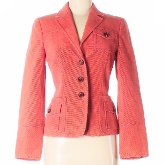 Akris Jackets & Blazers - Akris Camel Hair Wool Corduroy Blazer Orange